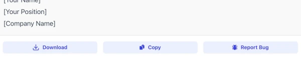 report bug of AI Review Response Generator interface ( screenshot )