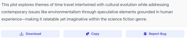 report bug of AI Story Ideas Generator interface ( screenshot )