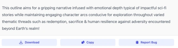report bug of AI Script Generator interface ( screenshot )