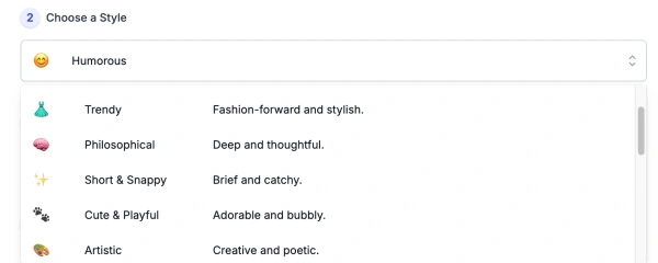 TikTok Bio Ideas Generator Screenshot02