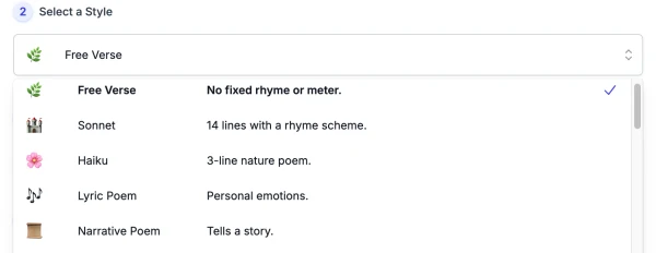 poem idea generator screenshot02