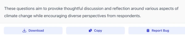 report bug of AI Question Generator interface ( screenshot )