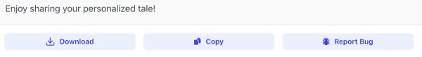 report bug of AI Mad Libs Generator interface