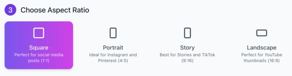 Aspect Ratio list