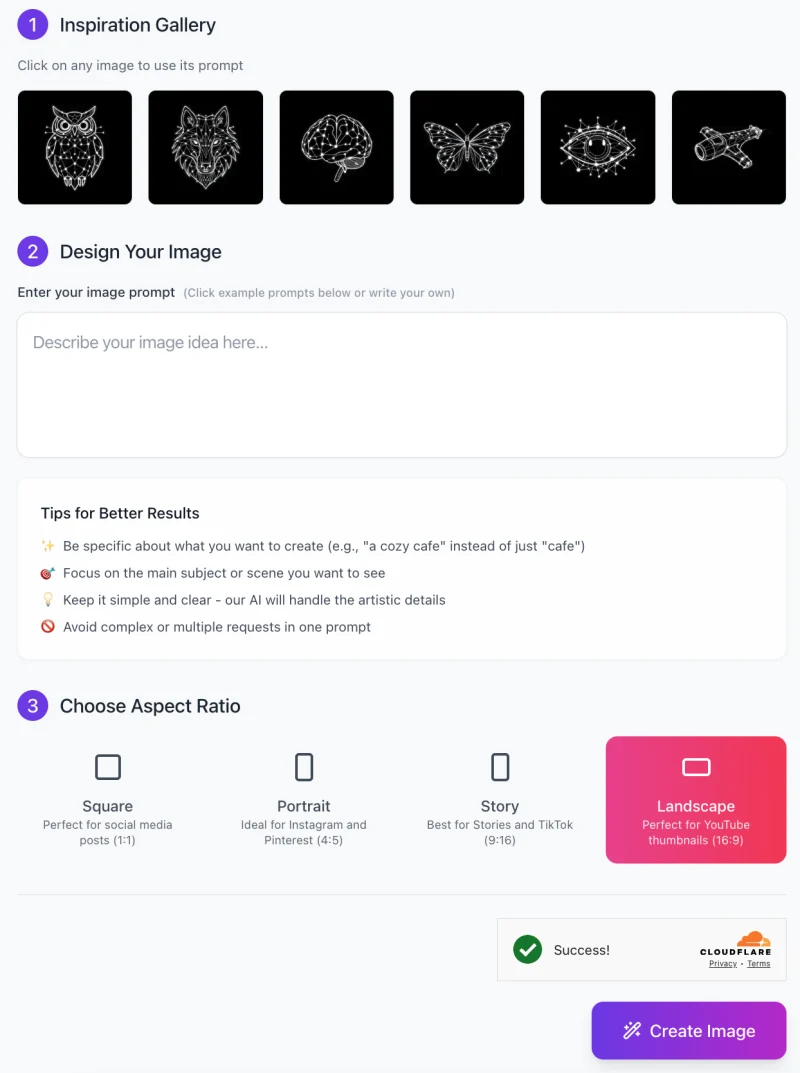 screenshot of AI Digital Circuit Aesthetic Creator interface